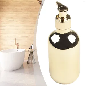 Flüssiger Seifenspender 300 ml Shampoo Nachfüllflasche Hand Gold Chrom Rund Bad Essentials
