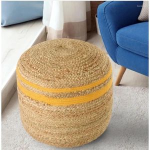 Подушка Pouf Cover Jute Braid Style Decor Decor Modern Ottoman Living Foot Stool