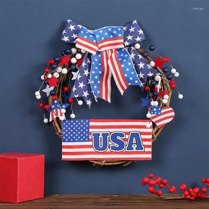 Decorative Flowers Independence Day Ghirth Patriotic Decorations for Wedding Christmas