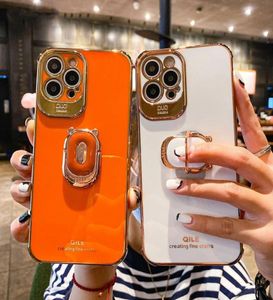 Luxury Electricating Phone Cases för iPhone 14 Plus 13 12 Pro Max 11Pro XS XR X SE 6 7 8 Plus Holder Ring Grip Case5059330