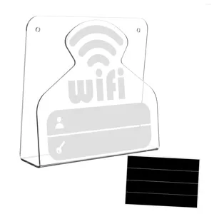 Quadros wi -fi padronizar senha sinal de decoração clara de acrílico reutilizável tábua de exibição para o restaurante mades de café convidados