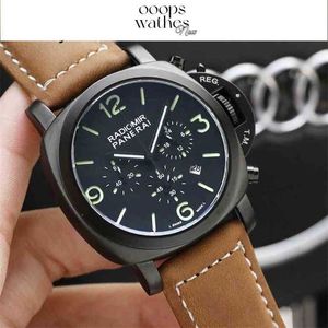 Luxury Mens Watch Designer Toppkvalitet Automatisk Watch P900 Automatisk Watch Top Clone Leather Waterproof Chronograph Business Jam Tangan Lela