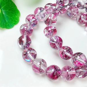 Natural Phoenix Feather Quartz Bracelet Round Beads Strand Women Men Healing Energy Jewelry Lovers Gift 1pcs 10mm