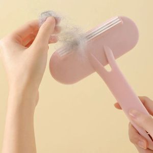 Çift taraflı giysilerden tiftikleri kaldırır Pet köpek saçı tüy dökülme fırçası fırçası kumaş tıraş makinesi halı kanepe temizleme alet malzemeleri