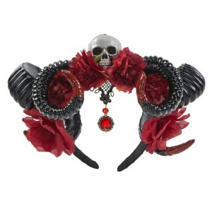 Y1UB Skull Band Band Born Halloween Hallowen Horns Horns