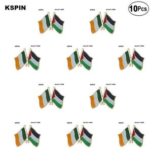 Irlanda Palestina Amizade Lappel Pin Flatge Broche Broche Badges 10pcs um lot5543577