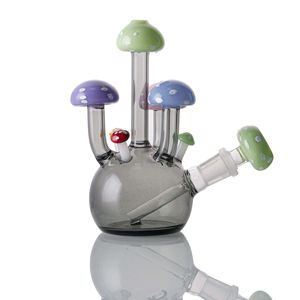 5,9 pollici Nuovo colorato a forma di funghi di fungo in vetro Tubo di tampone con ciotola di vetro per fumare H5719