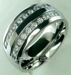 His mens stainless steel solid ring band wedding engagment ring size from 8 9 10 11 12 13 14 158065713