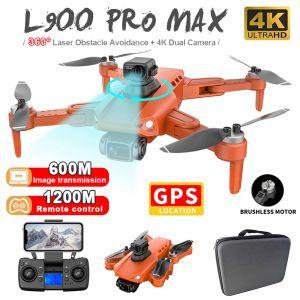 Drones 2023 Drone 4K Profesional L900 Pro Se Max Drone 5G GPS HD Камера Опугивание к камере аоудация бесстрашного моторного квадрокоптера мини -дрон