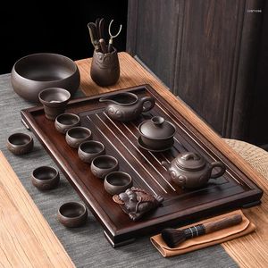 Tee -Sets Gaiwan Chinese Tea Set Accessoires Kessel Infuser tragbare Miniatur Vintage Brewing Jugeira Kitchen YX50Ts