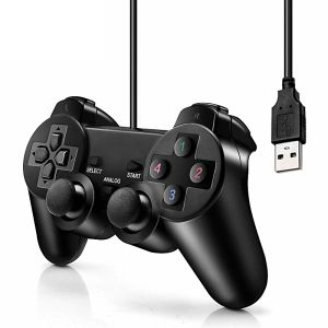 Gamepads Vibration Joystick Wired USB PC Controller For PC Computer Laptop For WinXP/Win7/Win8/Win10 For Vista Black Gamepad