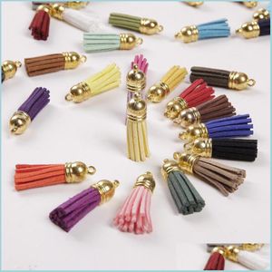 Charms Mini Tassels 1,5 tum Microfiber Veet Tassel Kit för nyckelringar örhängen Halsband smycken gör girland diy hantverk droppe dhgarden dhnch