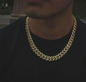 MEN039S 12 мм Miami Diamond Cuban Link Chain Real 14k желтого золота Сплошное полное настоящее ледяное хакер 1624 дюйма кубические ювелирные изделия циркония5219658