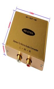 Conversor de áudio estéreo para mono com saída de isolamento Adaptador estéreomono Mixer de áudio HiFi com isolamento mono de 2CH output8377437