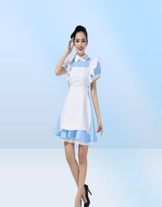 Halloween Maid Costumes Womens Adult Alice in Wonderland Costume Suit Maids Lolita Fancy Dress Cosplay Costume For Women Girl Y0829055539