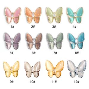 Decals 10pcs/lot Opal Butterfly Zircon Crystals Metal Alloy Rhinestones Jewelry Nail Art Decorations Nails Accessories Charms Supplies