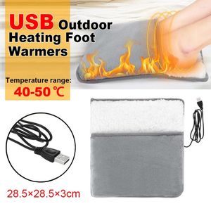 Carpets USB Charging Electric Foot Heating Pad Winter Soft Plush Office Warmer Heater Home Warming Mat For Car Outdoor