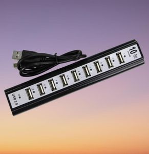 10 Порт Hispeed USB 20 адаптер Hubpower для ПК -ноутбука Компьютерной мыши Внешние приводы Используйте USB Hub 208974562