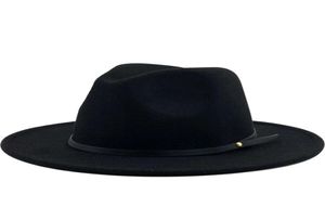 Simple Women Men Wool Vintage Gangster Trilby Felt Fedora Hats With Wide Brim Gentleman Elegant Lady Winter Autumn Jazz Caps4687784560487