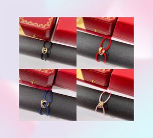 Charm Bracelets Fashion Lovers Jewelry 23 Colors Weave Cotton Rope Classic Tricolor Stainless Steel Bangle Bracelet For Men Women 1500271