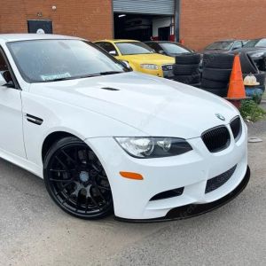 カーフロントバンパーリップカナードスプリッタースポイラーグロスブラックアブスチューニングボディキットBMW 3シリーズE90 E92 E93 M-Sport 2008-2013