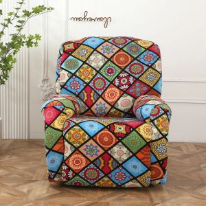 Bohemian Recliner Sofa Cover Stretch Spandex Lazy Boy Armchair Slipcovers Split Single Couch Covers for Living Room Home Decor