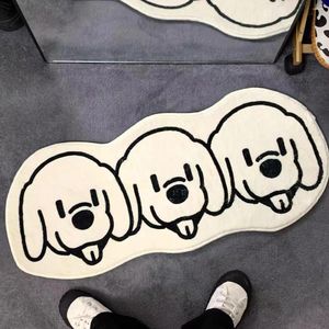 Carpets Thickened Puppy Carpet Pluch Soft Mat Non-slip Fault Wool World Furry Dog Irregular Xmas Gift Anti-slip Ins Absorbent