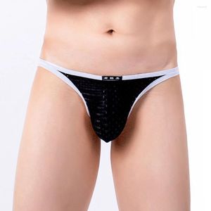Underpants Sexy Men Ultra-Thin Elastic Briefs Cool Ice Silk Low Rise Underwear Bikini Sissy Pouch Breathable Panties Seamless