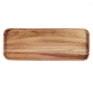 Plates Acacia Wood Pallet Cake Decorations Snack Dessert Plate Breakfast Wooden Tray Bread Holding Tableware Storage Menagerie