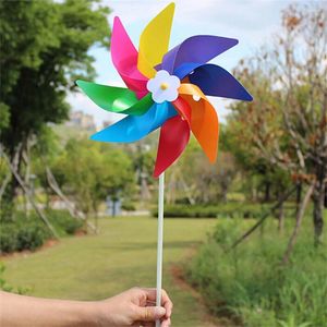 Decorazioni da giardino a vento filatore di vento fai -da -te in plastica colorato a spillo per outdoor cornament cortile decorazione per bambini giocattoli per bambini