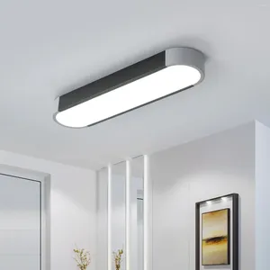 Deckenleuchten moderne lineare helle Acryl -LED -Lampe 19.7in Halbflush Mount Rundumaround Form Beleuchtung für den Flurraum