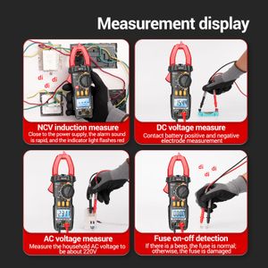 ANENG PN107 Digital Clamp Meter Cat II 600V AC-spänning Multimetertestare 4000 Räkter AMP-spänningstestare Icke-kontaktdetektering