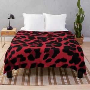 Одеяла Красный леопардовый бросок одеяла взвешенные диваны декора летние постельное белье