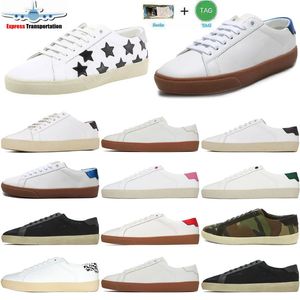 Tasarımcı Sneaker Trainers Spor Ayakkabı Sıradan Ayakkabılar Mahkeme SL 06 Kadın Erkek Erkekler Deri Düşük Kauçuk taban Açık Düz Street Stil Siyah Yeşil Krem Beyaz Kırmızı