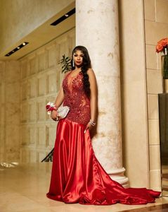 حمراء الحمراء الحمراء الطويلة الحركية المسائية الفساتين الرسمية لفتاة سود