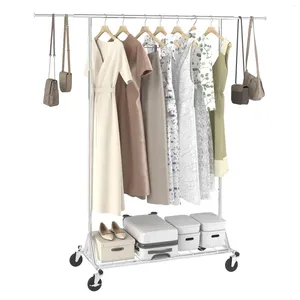 Storage Boxes Heavy-Duty Clothes Rack With 450 Lbs Capacity - Commercial Rolling Garment Wheels And Adjustable