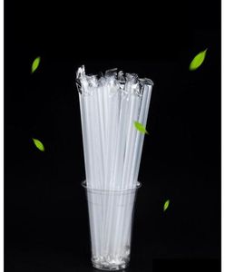 Palha de palha transparente de plástico embalado individualmente 105in reutilizável palha plástica pp drink pb straw 7folc2458393