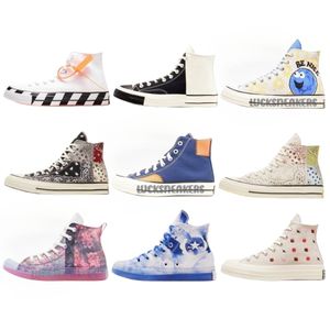 Designer Canvas dos anos 1970 All Star Women Luxury Sneakers de fundo de plataforma de fundo grossa Sapatos casuais primavera e outono lastest All Star High Top Men R ...