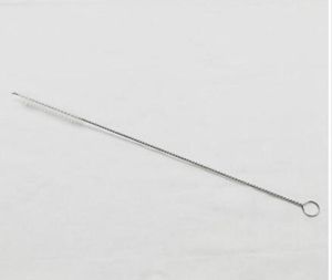 Pincel de aço inoxidável com baixo peso leve, escova de nylon de 200 mm de comprimento para canudos de metal limpeza1631304