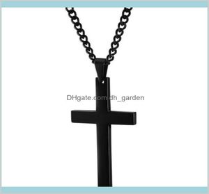 Христианский Иисус Одинокий титановый ожерелье из нержавеющее золото серебряный серебряный черный молитвенный колянт