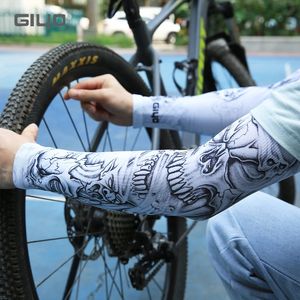 Giyo Ice Fabric Braço Aquecedores de basquete Graffiti Manga de pesca Mangas de ciclismo de ciclismo Equipamento de segurança esportiva de verão
