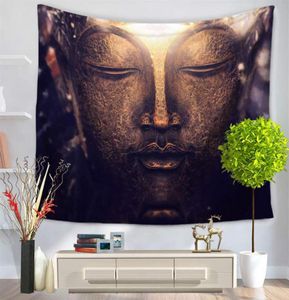 Figura di arazzo stampato Buddha Chic Bohemia mandala floreale tappeto muro appeso arazzo per decorazione muro Blanket236S5517111