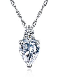 Colar de pingente de coração yhamni 925 colares de prata esterlina colares de casamento colares de cristal de diamante colar jewerly xn299336377