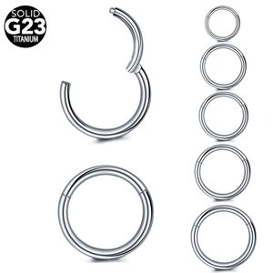 1pc G23 Menteşeli Segment Halkası Burun Piercing Nipple Ear Septum Tragus Kıkırdak Tıkırma Dudak Gövde Takı 14G 16G 240407