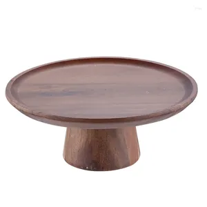 Plates High Stand Wooden Cake Plate Creative Serving Trays Pedestal Dessert Fruit Snack Display For Sushi