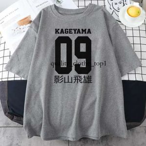 Мужские рубашки T Kageyama Tobio Haikyuu Аниме-рубашка Мужчина летняя женщина модная хлопчатобу