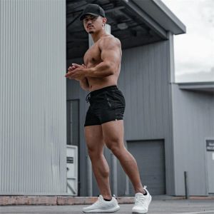 Shorts Men Sports Shorts Slim Fit Quick Drying Running Shorts Zip Pocket Gym Fitness Bodybuilding Workout Bottom Mens Sportswear Summer