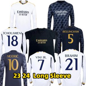 23 24 Real Madrids Long Sleeve Soccer Jersey Bellingham 2023 2024 Modric Alaba Vini Jr Shirt Rodrygo Valverde Tchouameni Arda Guler Kroos Men Football Uniform