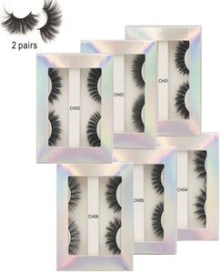 EPACKET NEUE WOLLE Lashes Verpackungsbox Billig 3D Nerz Wimpern 2 Paar Pairs Private Label Custom Eyelash 6666721164