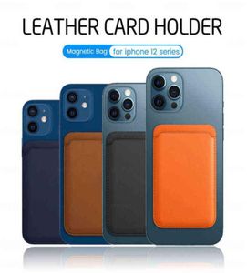 Magnetischer MacSafe Leder -Brieftaschen -Kartenbeutel Hülle für Magsafe iPhone 13 Pro Max 12 Mini 11 xr xs x 13pro mac Safer Rückdecke T21845054